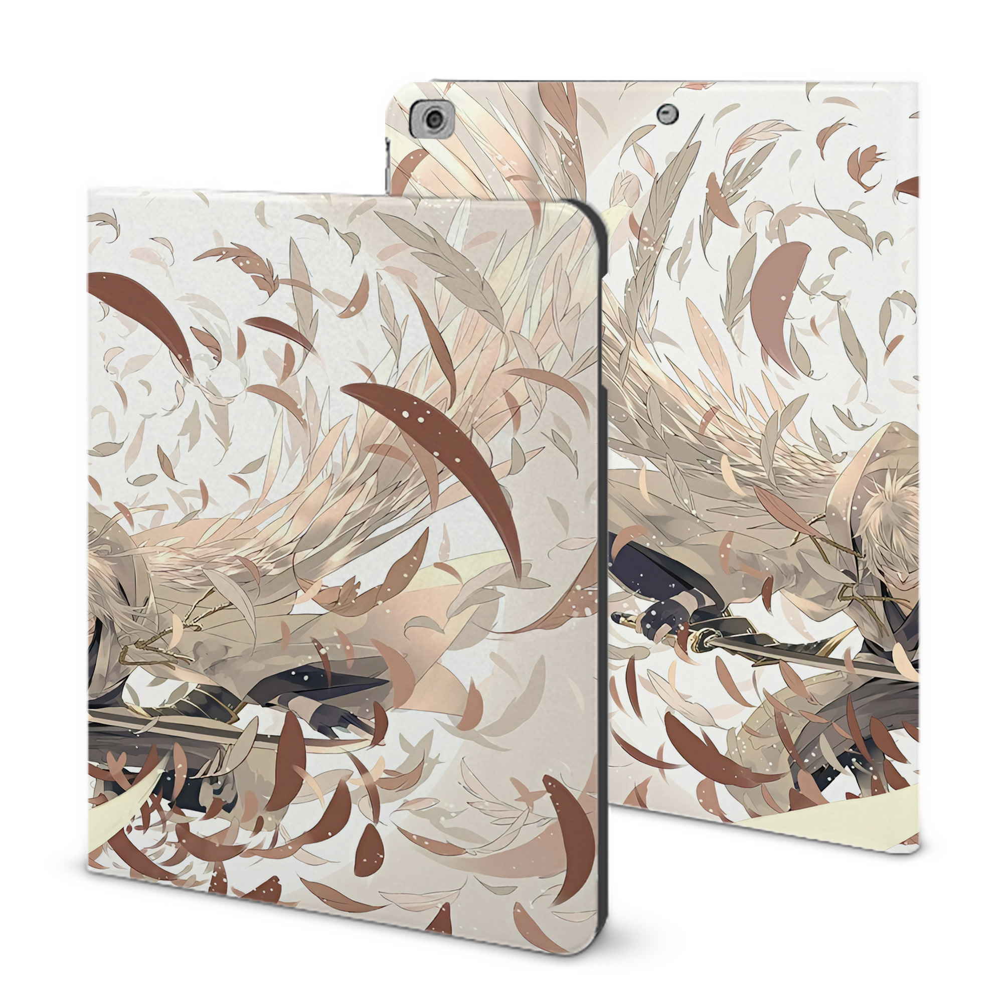 （画像用） 刀剣乱舞 Touken Ranbu IPad ケース ブック型 PUレザー TPU 耐衝撃 軽量 薄型 ペン収納なし 全面保護 IPad 各モデル対応
